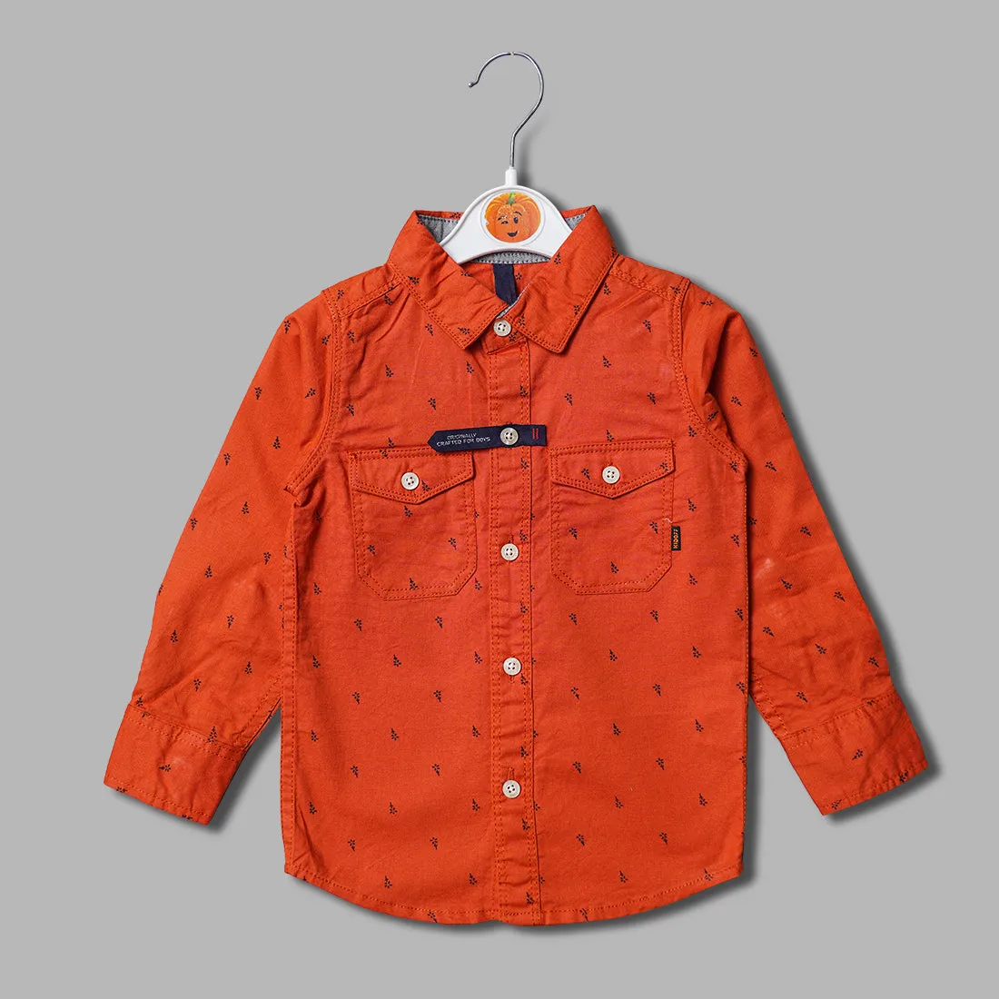 Solid Printed Full Sleeves Shirt for Boys