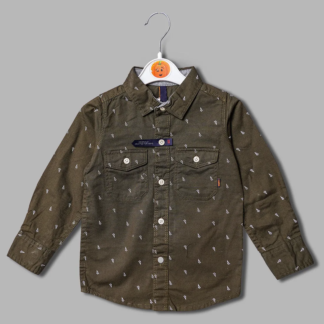 Solid Printed Full Sleeves Shirt for Boys