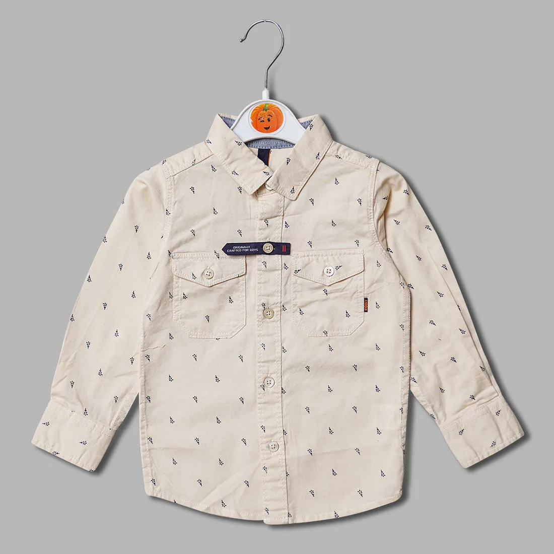 Solid Printed Full Sleeves Shirt for Boys