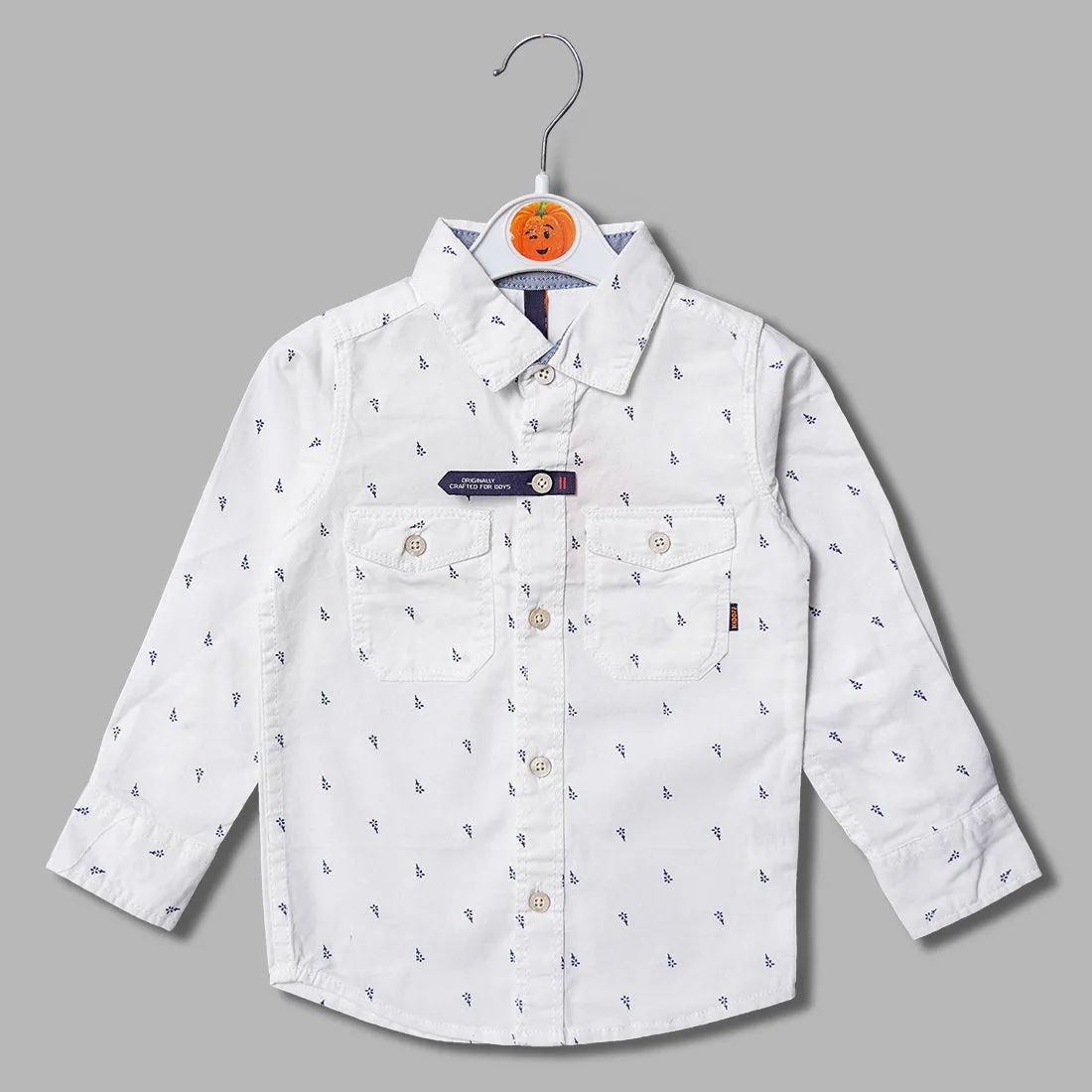 Solid Printed Full Sleeves Shirt for Boys