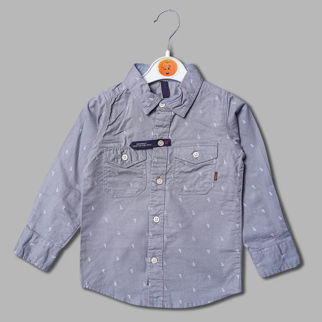 Solid Printed Full Sleeves Shirt for Boys