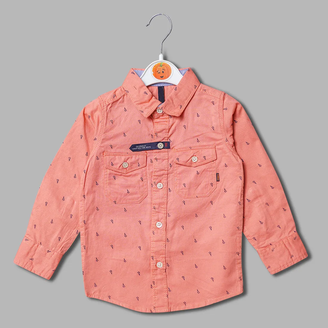 Solid Printed Full Sleeves Shirt for Boys