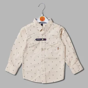 Solid Printed Full Sleeves Shirt for Boys
