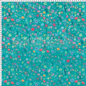 Spandex Bunny Ditsy Floral Mint