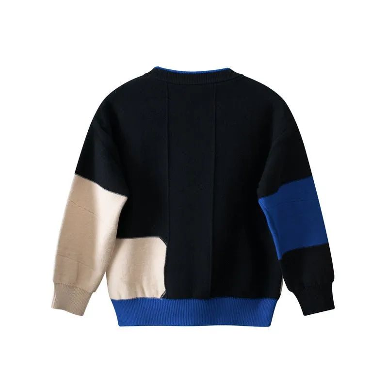 Toddler Boy's Casual Cartoon Design Sweater