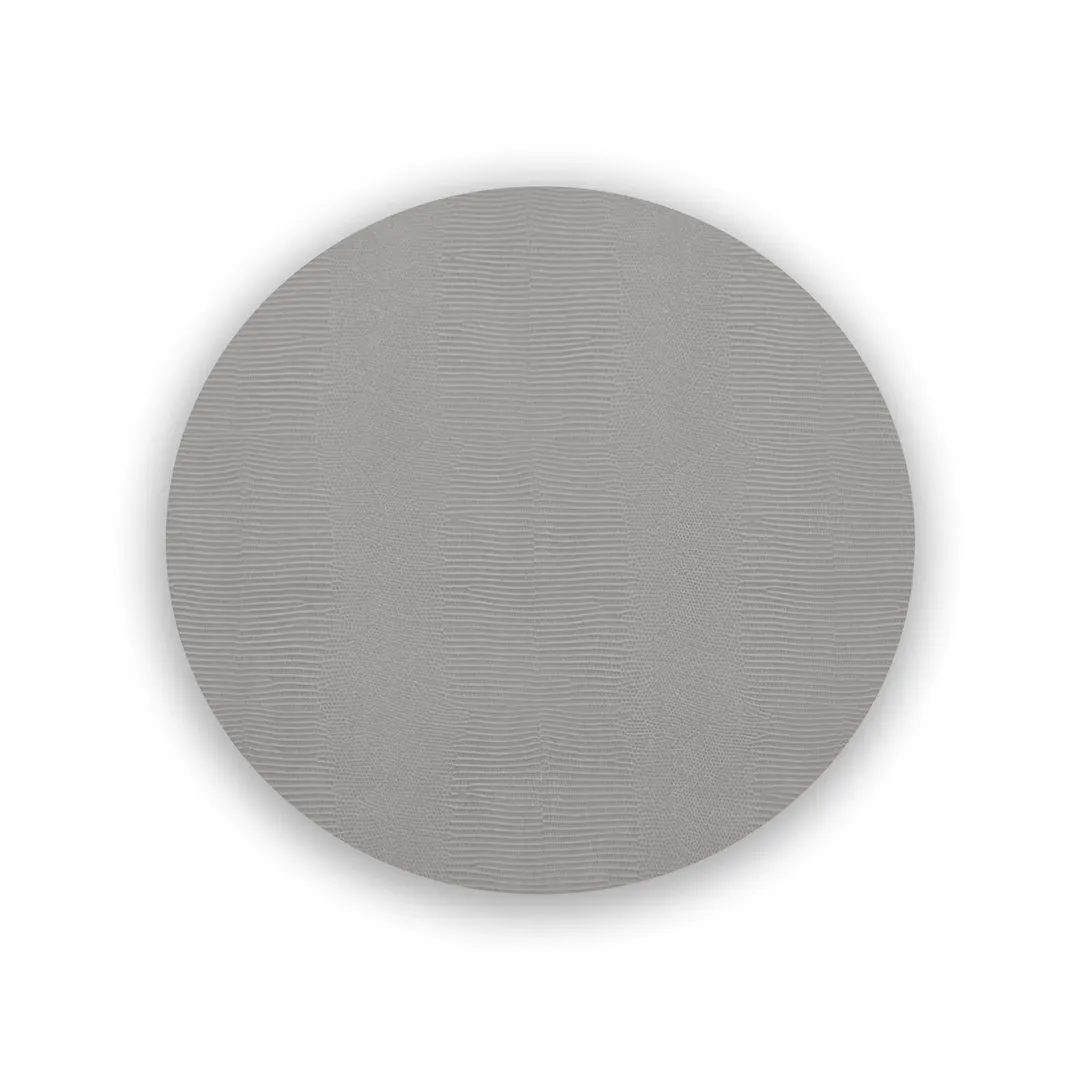 VIDA Snakeskin Reversible 15.5" Round Placemats Set of 4 (Gray and Pink)