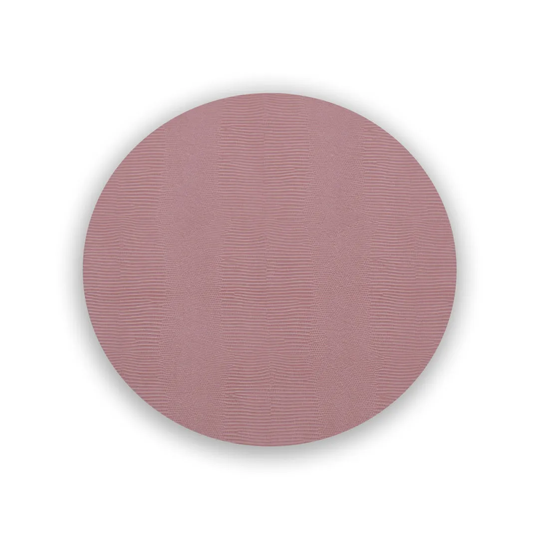 VIDA Snakeskin Reversible 15.5" Round Placemats Set of 4 (Gray and Pink)