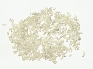 White Silverline Pipe / Bugle Glass Seed Beads- 4.5 mm (Wholesale)
